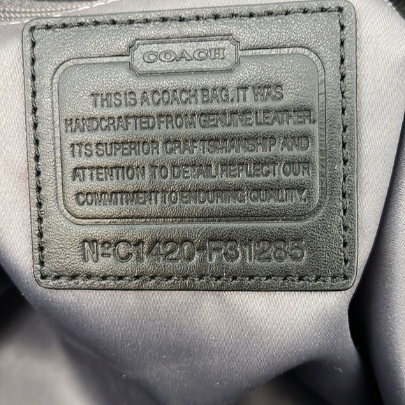 Coach Tote Purse – Black (Style F1420) - Picture 5 of 5